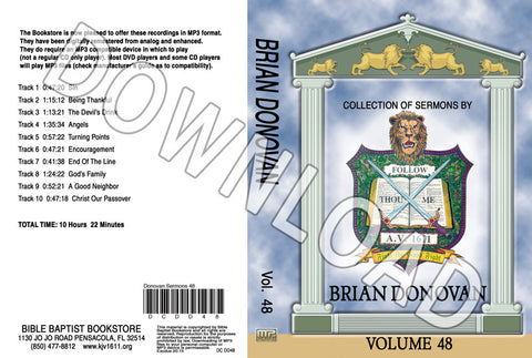 Brian Donovan: Sermons, Volume 48 - Downloadable MP3