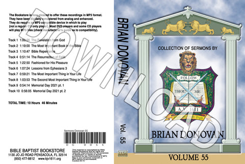 Brian Donovan: Sermons, Volume 55 - Downloadable MP3