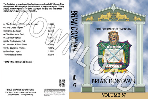 Brian Donovan: Sermons, Volume 57 - Downloadable MP3