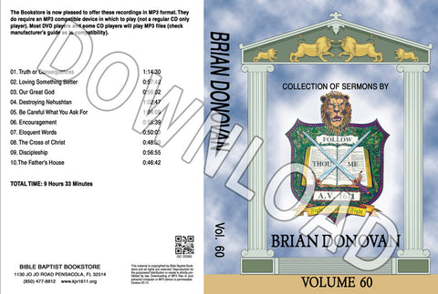 Brian Donovan: Sermons, Volume 60 - Downloadable MP3