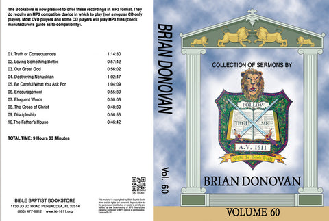 Brian Donovan Sermons on MP3 - Volume 60