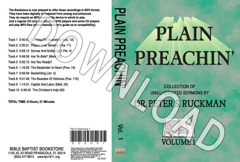 Plain Preachin' Volume 1 - Downloadable MP3
