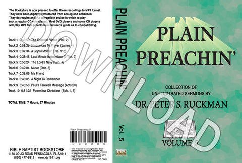 Plain Preachin' Volume 5 - Downloadable MP3