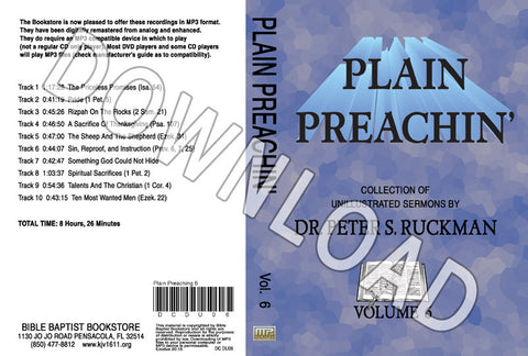 Plain Preachin' Volume 6 - Downloadable MP3