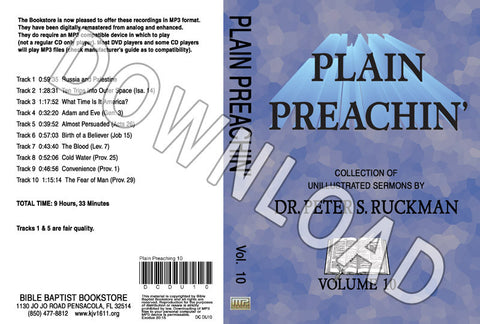 Plain Preachin' Volume 10 - Downloadable MP3