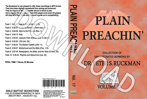 Plain Preachin' Volume 17 - Downloadable MP3