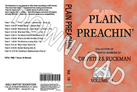 Plain Preachin' Volume 19 - Downloadable MP3