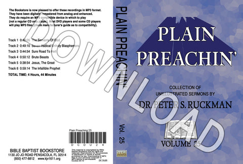 Plain Preachin' Volume 25 - Downloadable MP3