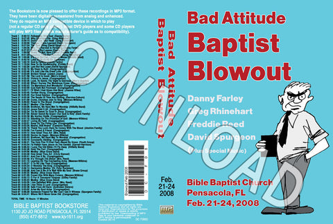 February 2008 Blowout Sermons & Music - Downloadable MP3
