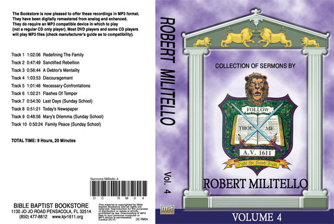 Robert Militello Sermons on MP3 - Volume 4