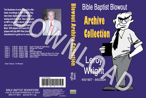 Leroy Wright: Bible Baptist Blowout Archive - Downloadable MP3