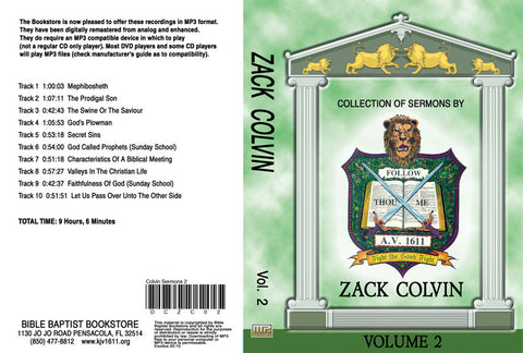 Zack Colvin Sermons on MP3 - Volume 2