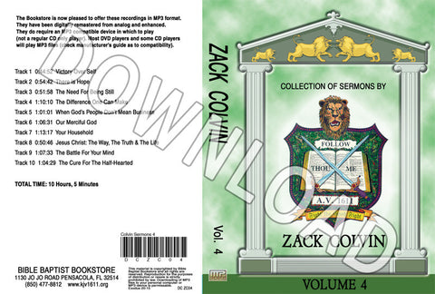 Zack Colvin: Sermons, Volume 4 - Downloadable MP3