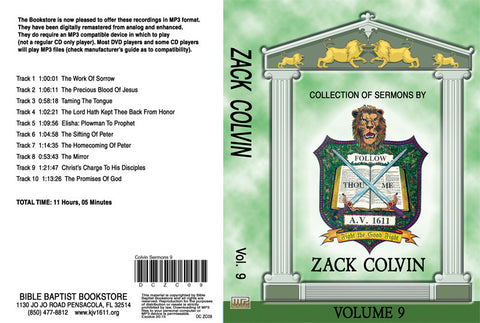 Zack Colvin Sermons on MP3 - Volume 9