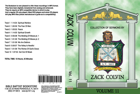 Zack Colvin Sermons on MP3 - Volume 11