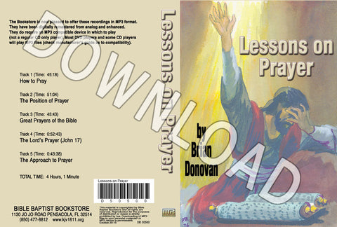 Brian Donovan: Lessons on Prayer - Downloadable MP3