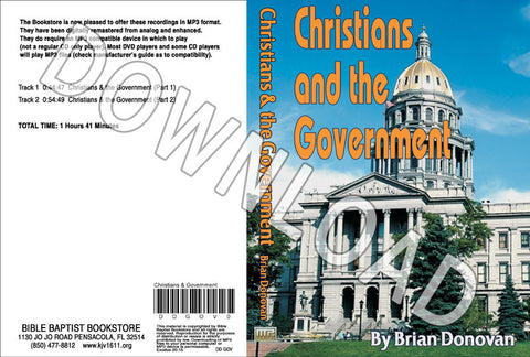 Brian Donovan: Christians and the Government - Downloadable MP3