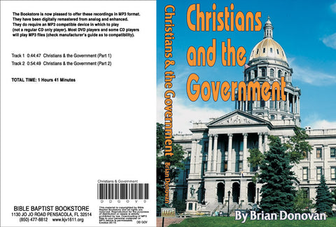 Brian Donovan: Christians and the Goverment - MP3