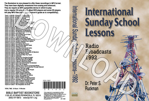 International Sunday School Lessons 1992 - Downloadable MP3
