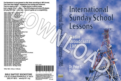 International Sunday School Lessons 1985 - Downloadable MP3