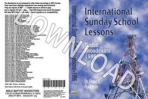 International Sunday School Lessons 1986 - Downloadable MP3