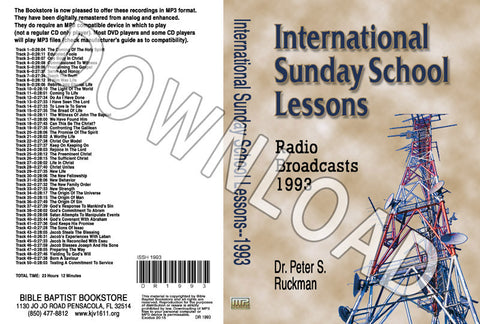 International Sunday School Lessons 1993 - Downloadable MP3