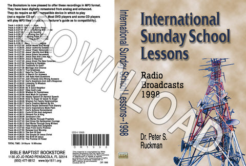 International Sunday School Lessons 1998 - Downloadable MP3