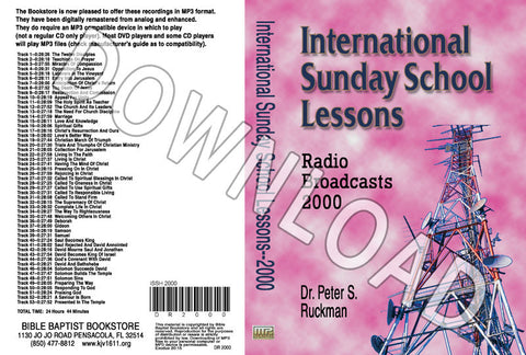 International Sunday School Lessons 2000 - Downloadable MP3