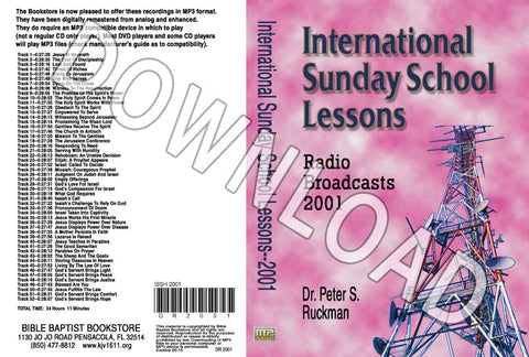 International Sunday School Lessons 2001 - Downloadable MP3