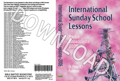 International Sunday School Lessons 2005 - Downloadable MP3
