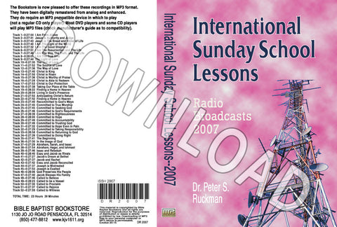 International Sunday School Lessons 2007 - Downloadable MP3