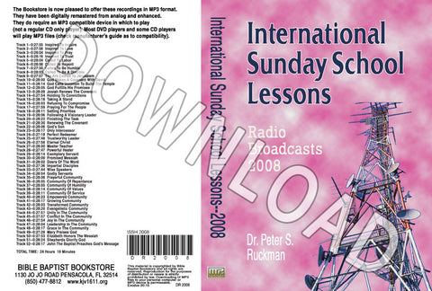 International Sunday School Lessons 2008 - Downloadable MP3