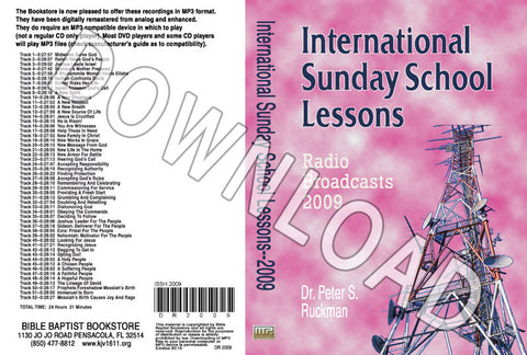 International Sunday School Lessons 2009 - Downloadable MP3