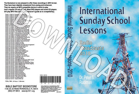 International Sunday School Lessons 2010 - Downloadable MP3