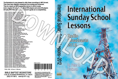 International Sunday School Lessons 2012 - Downloadable MP3