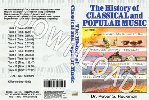 History of Classical  and Popular Music - Downloadable MP3