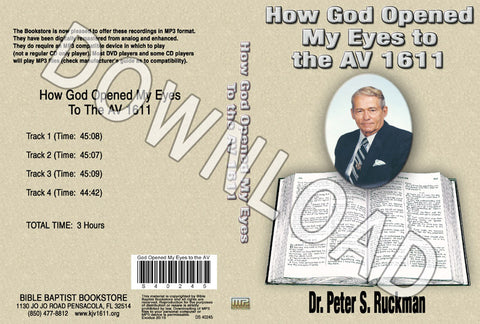 How God Opened My Eyes - Downloadable MP3