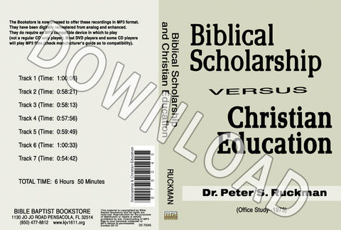 Biblical Scholarship - Downloadable MP3