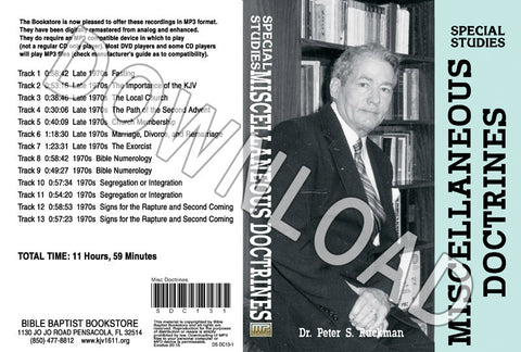 Miscellaneous Doctrines - Downloadable MP3