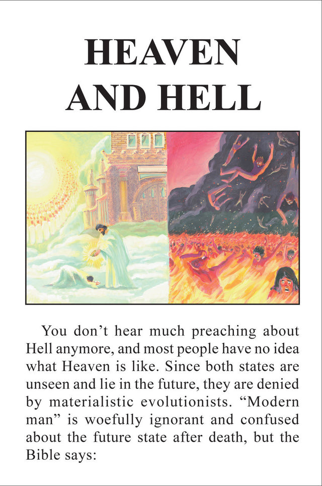 Heaven and Hell (Water and tear proof ) - Tract – Bible Baptist Bookstore