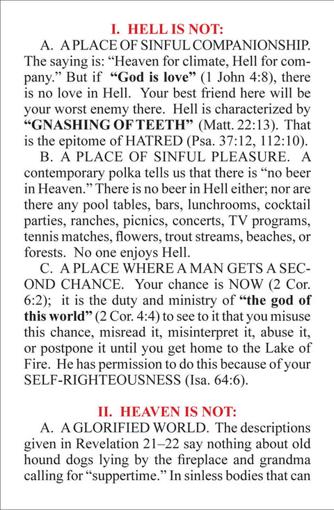 Heaven and Hell - Tract