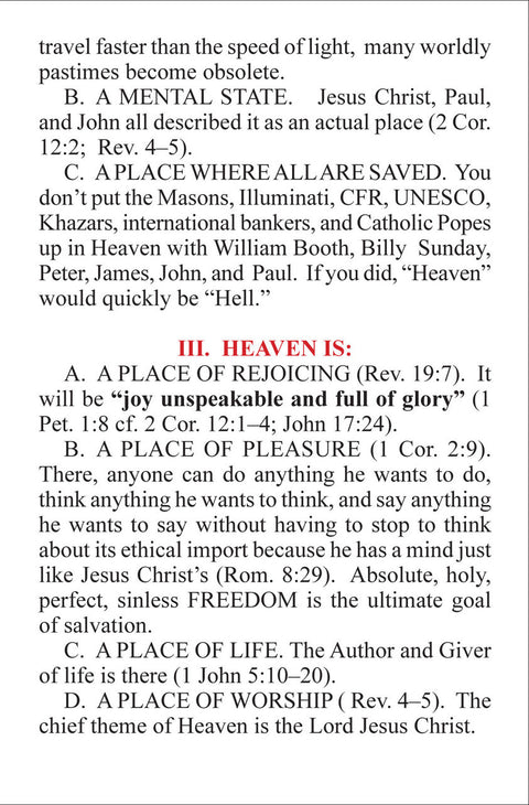Heaven and Hell (Water and tear proof ) - Tract