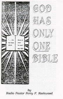 God Has Only One Bible