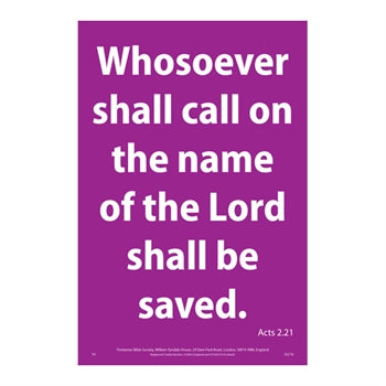Waterproof Scripture Poster: Acts  2:21