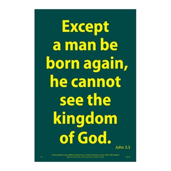Waterproof Scripture Poster: Jn 3:3