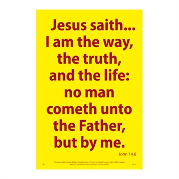 Waterproof Scripture Poster: Jn 14:6