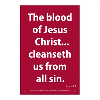 Waterproof Scripture Poster: 1 Jn 1:7