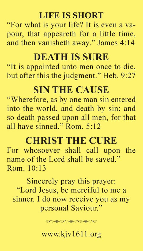 Business Card Tract - Acts 4:12 (Qty. 100)