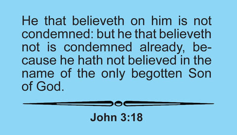 Business Card Tract - John 3:18 (Qty. 100)