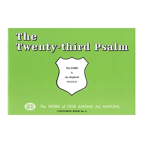 Outline Texts for Coloring - The Twenty-Third Psalm